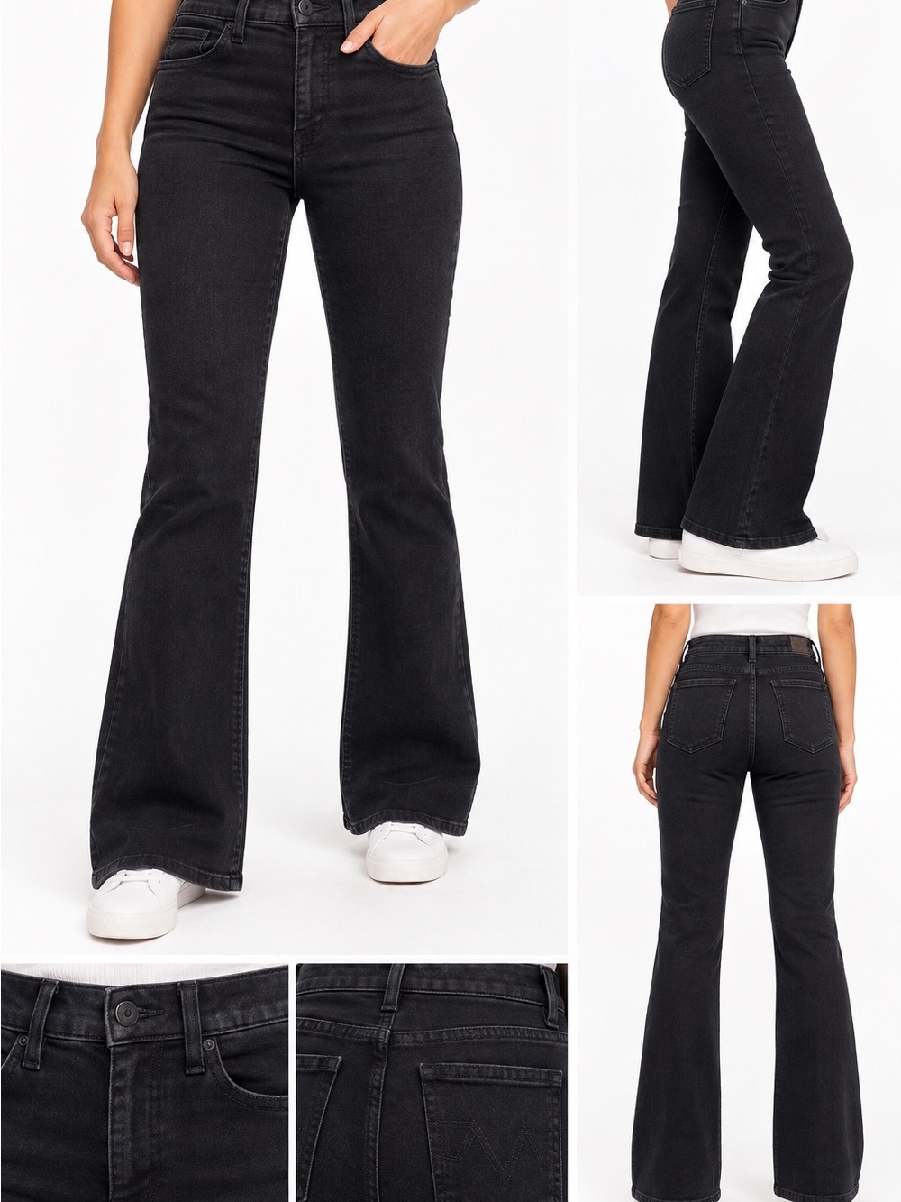 MOTHER Black High-Rise Flare Jeans size 28